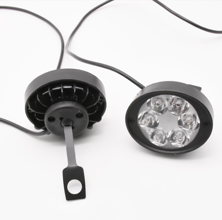 Wholesale Led Electric Vehicle Spotlight Motorcycle Mirror Headlight 6 Beads 6W Rearview Mirror Additional Car Light Headlight