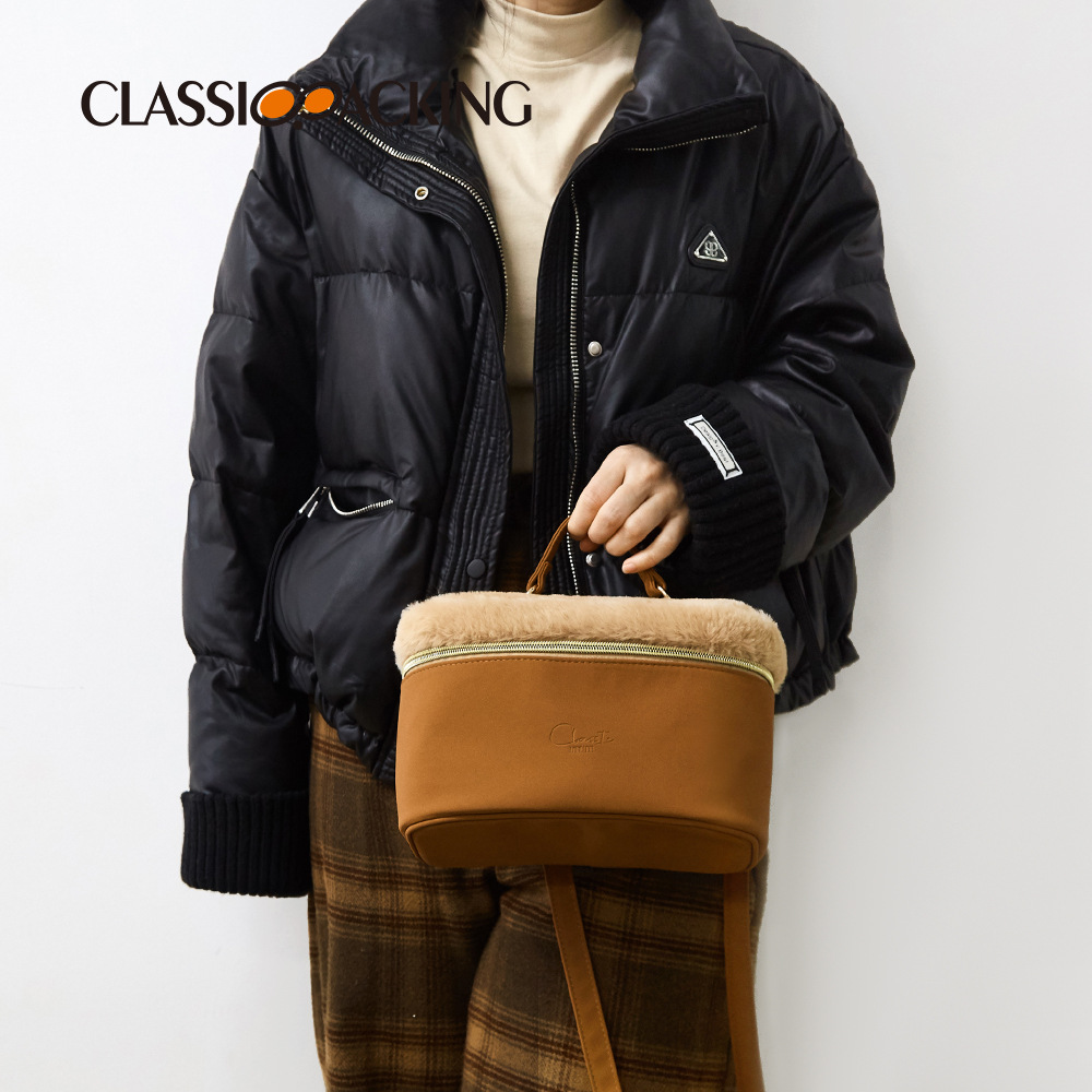 Nuevo bolso de belleza coreano de otoño e invierno, bolso de almacenamiento de mensajero de un solo hombro, bolso de almacenamiento de cosméticos multifuncional de gran capacidad