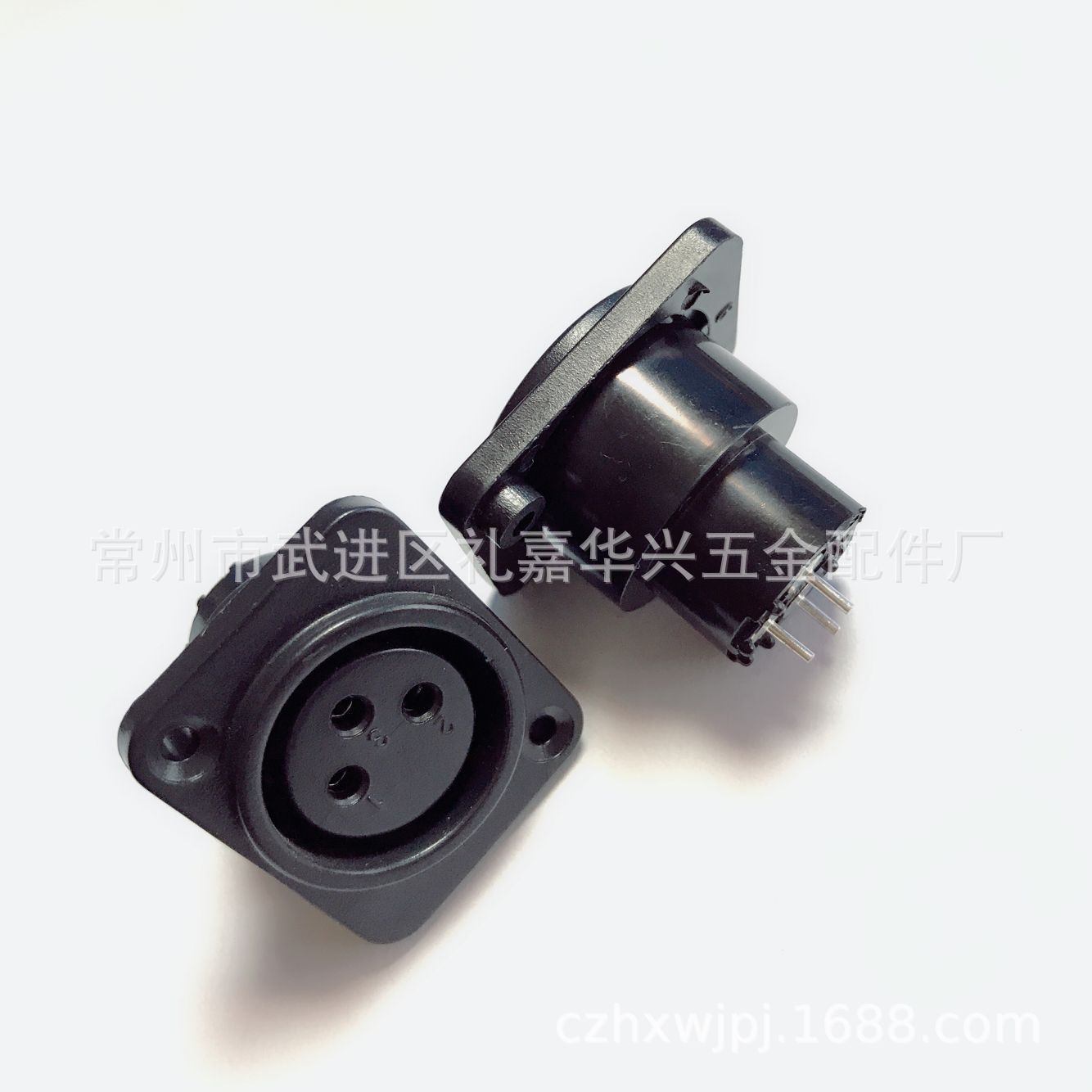 供应XLR音视频卡侬母座 卡侬直脚母座 塑料三芯卡侬母座