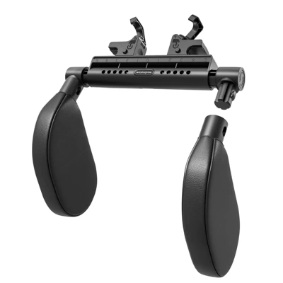 Headrest Car Neck Support Headrest, In-Car - a13-upgraded-memory-foam-double-hook-leather-edition-black