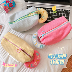 Tengyi Youpin Macaron Color Pencil Bag Storage Bag Large Capacity Fabric Clutch Bag Simple Contrast Color Cosmetic Bag Wholesale