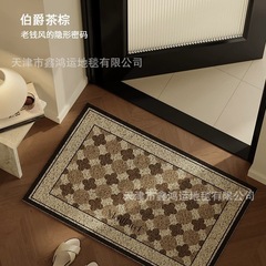 中古风简约丝圈地垫入户门垫轻奢高级感进门脚垫门口防滑蹭土垫子