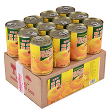 黄桃罐头整箱12罐装*425克砀山特产新鲜糖水水果罐头烘焙专用