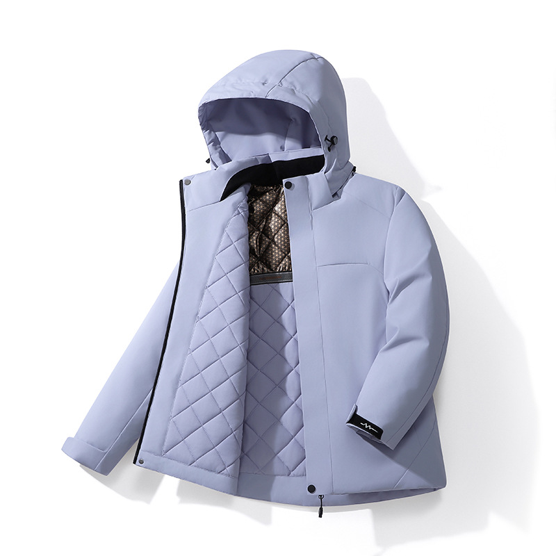 Autumn and Winter Warm Graphene Cotton Jacket for Men and Women, Windproof Hooded Cotton Jacket, Outdoor Warm Casual Mountaineering Jacket, Cotton Jacket