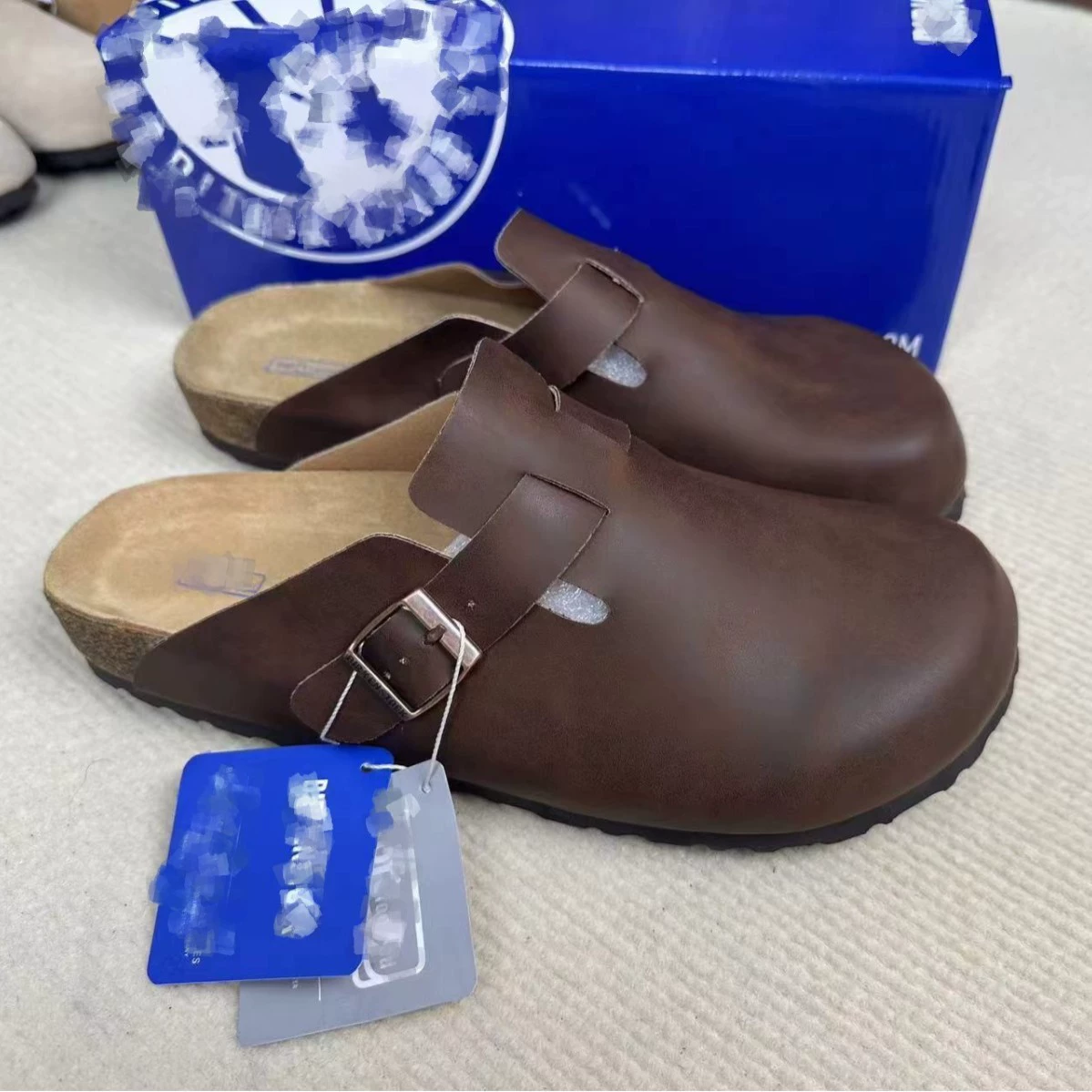 Пятно BK кожаные ботинки Buckenn Baotu Buston сандалии тапочки для мужчин и женщин