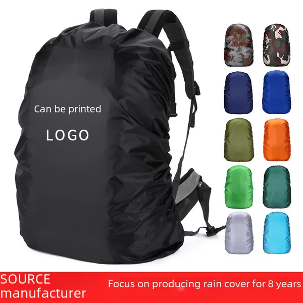 Factory wholesale backpack rain cover outdoor mountaineering backpack waterproof cover schoolbag dust cover 20-80 liters