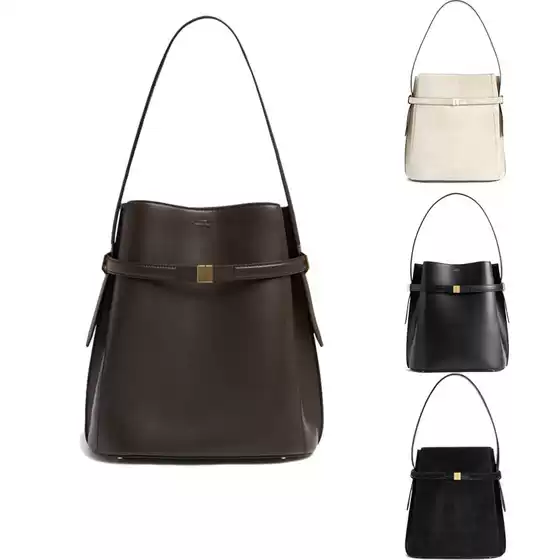 New Toteme Bucket Bag Swedish Niche Design Tote Bag Minimalist Versatile Fashion Bag Commuter Crossbody Bag