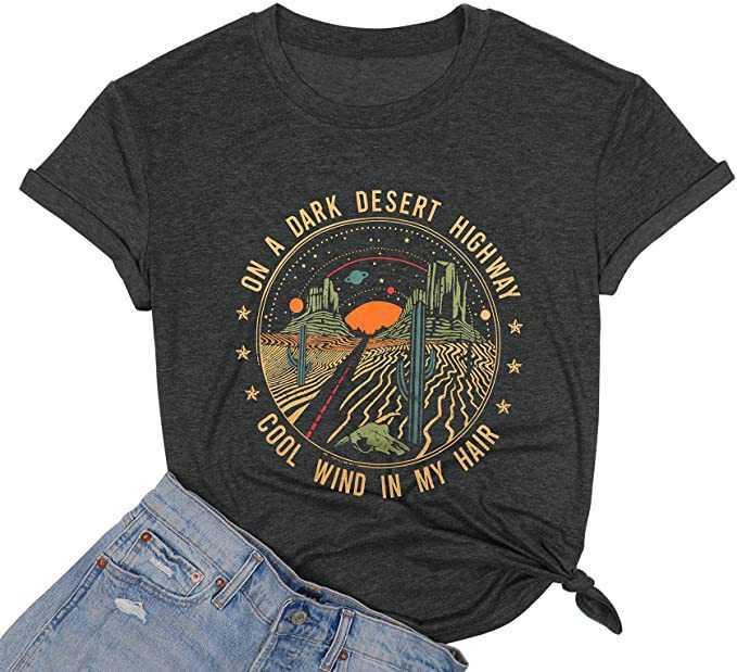 In Stock Amazon Walmart Foreign Trade New Style Cactus Letter Pattern Retro Fashion Short-Sleeve T-Shirt Top In Stock Amazon Walmart Foreign Trade New Style Cactus Letter Pattern Retro Fashion Short-Sleeve T-Shirt Top