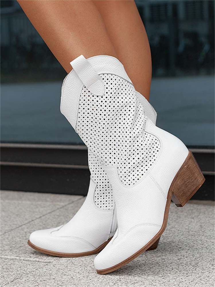  Women's Shoes winter new  style mid heel 40 43 burnt suede low top women's boots trend_ipsvogv.com