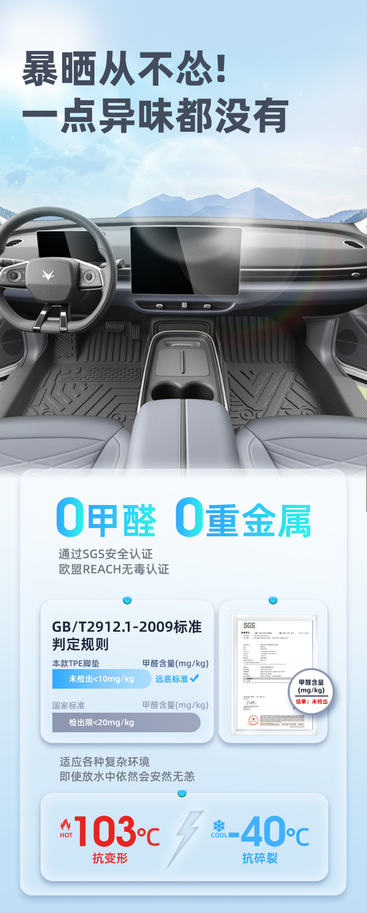 Special Door Sill Full Surround Tpe Car Floor Mats, Special Wear-Resistant, Waterproof, Non-Slip, Full Coverage Floor Mats for Special Vehicles