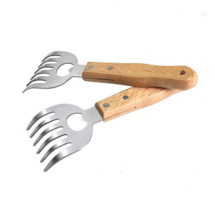 Stainless steel bear claw meat shredder BBQ barbecue tool handle meat distributor food mixer bottle opener