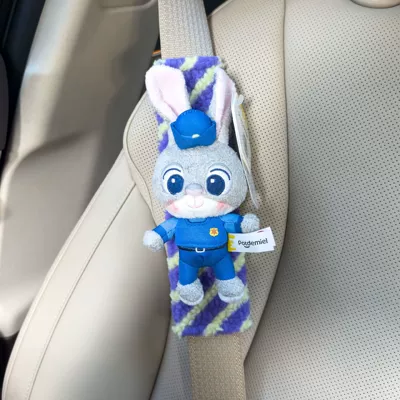 Sürətlər qutusu və əl tormozu başlıqları, Car Seatbelt Shoulder Pad - shoulder-pads-stripes-genuine-q-cute-judy-single