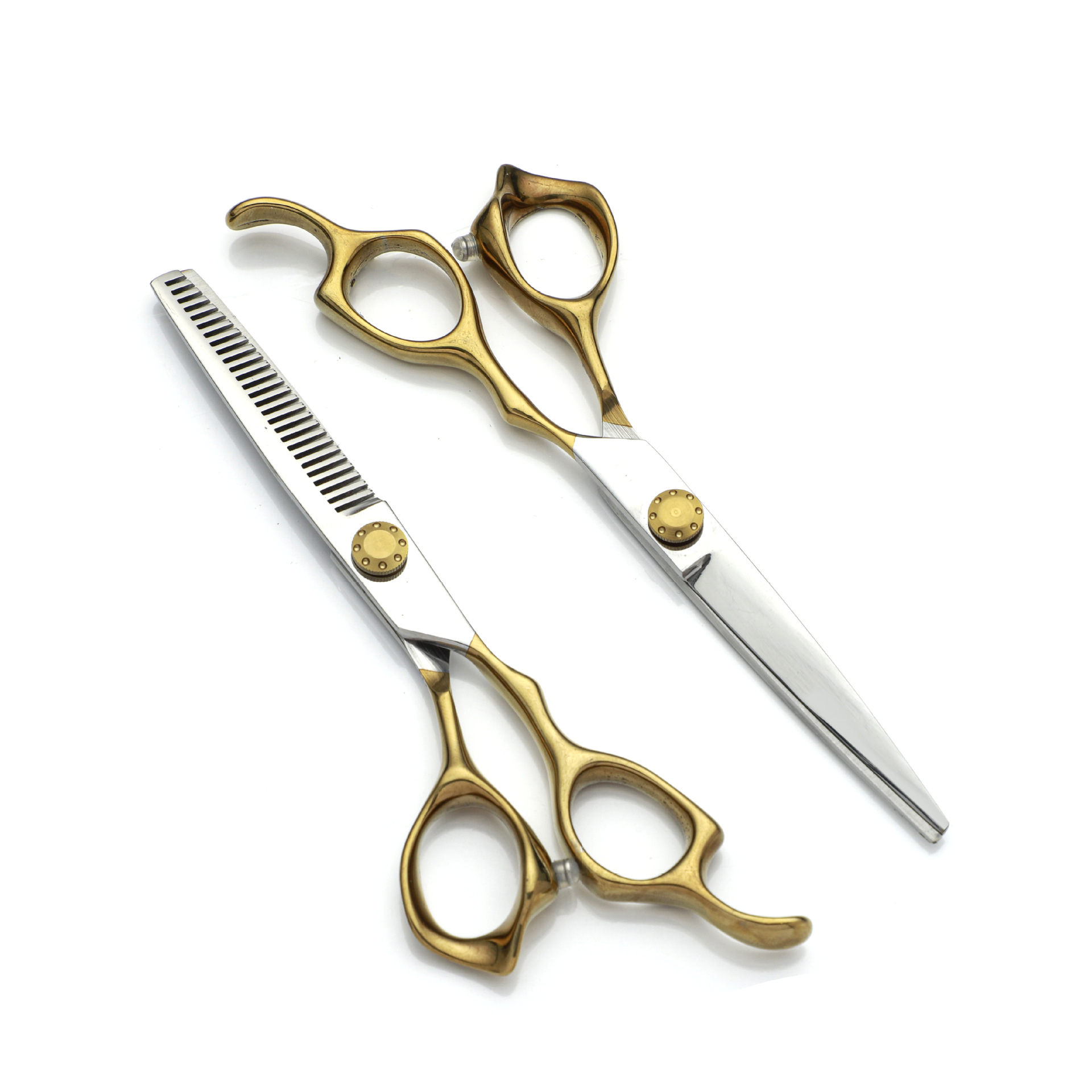 理发剪刀套装6寸440C不锈钢平牙剪打薄剪刘海工具亚马逊美