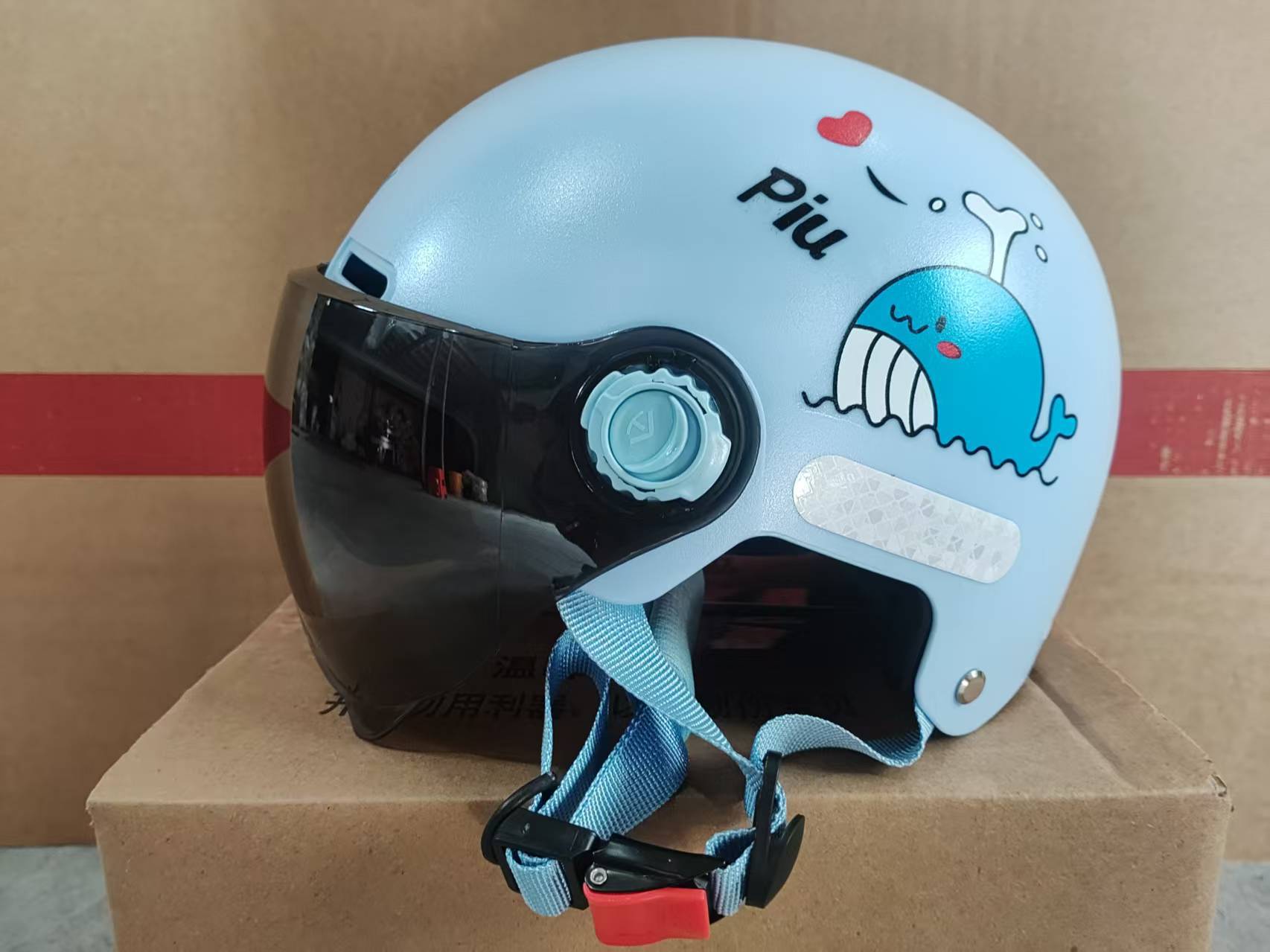 3C Certified Children's Helmet for Boys and Girls, Baby Electric Motorcycle Safety Helmet, Half Helmet, Safety Protection, Cute and Fun