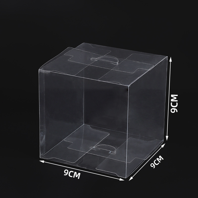 PVC transparente caja cuadrada de plástico creativo caja de embalaje mascota con película a prueba de polvo caja de almacenamiento caja de embalaje de regalo al por mayor
