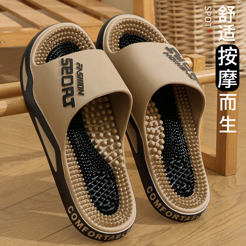 Massage Slippers for Men, Home Foot Acupoint Massage, Bathroom Anti-Slip Acupressure Foot Therapy Slippers for Men, Summer Massage Slippers for Men, Home Foot Acupoint Massage, Bathroom Anti-Slip Acupressure Foot Therapy Slippers for Men, Summer