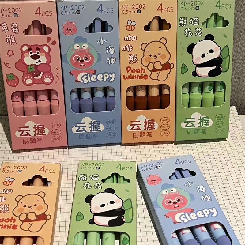 Pluma de góner lindo, pluma de algodón, estilo ins, alto valor, cabeza st, cabeza de resorte de secado rápido, pluma de prensa linda, estudiante negro