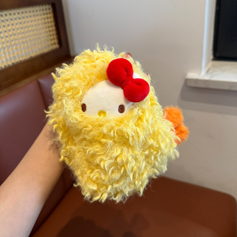 正版kt挂件HelloKitty三丽鸥毛绒公仔玩偶钥匙扣可爱包挂饰礼物|undefined