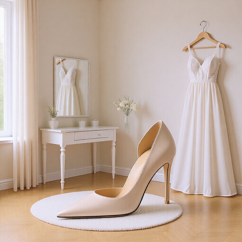 Fattened Widened Side Hare Fairy Shoes Gentle Single-layer Shoes Champagne Satin Stiletto Heel Small Size 313233 Banquet High Heels Fattened Widened Side Hare Fairy Shoes Gentle Single-layer Shoes Champagne Satin Stiletto Heel Small Size 313233 Banquet High Heels