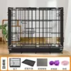 Cage+pallet+dual bowl+grid+dog nest