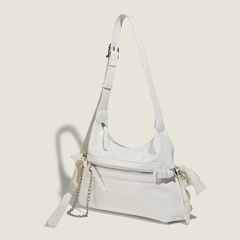 Brand shoulder bag with bow, universal one-shoulder bag