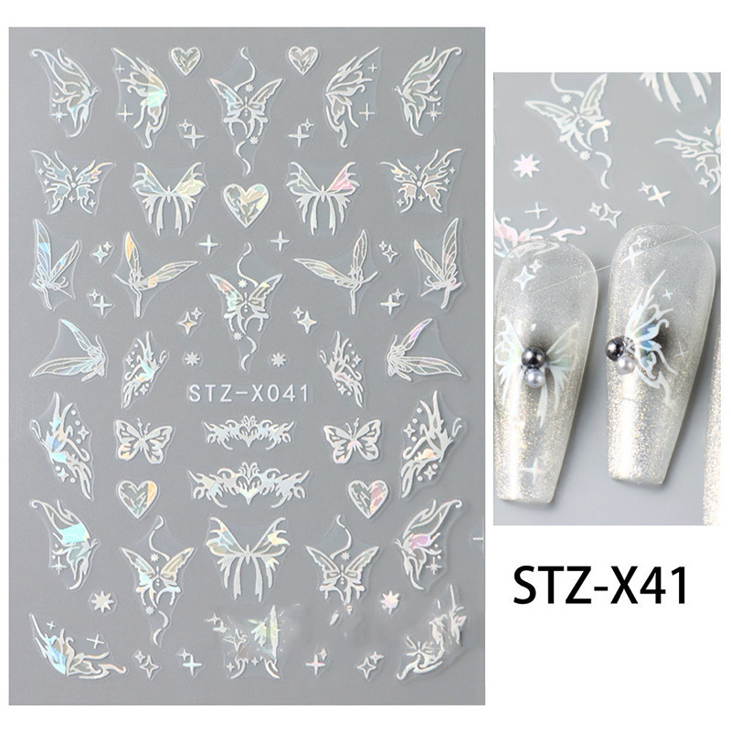 10g Weight Nail Sticker Nail Supplies 1 Set Quantity Stickers Material Starry Sky, Flower, Butterfly Pattern Retro, French Style, Simple Style Style Retro French Style Simple Style Starry Sky Flower Butterfly Stickers Nail Sticker 1 Set 10