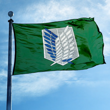 外贸专供进击的巨人旗帜 Flag 自由之翼艾伦调查团海贼小旗跨境