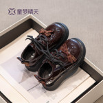 女童皮鞋黑色2026新款春季儿童公主鞋软底女孩乐福鞋演出单鞋