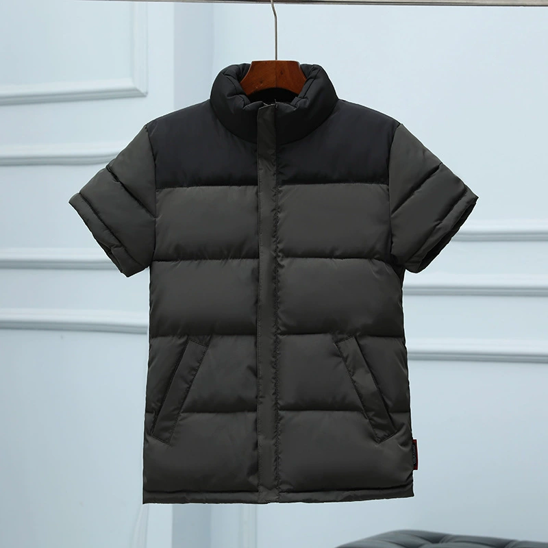 Пуховик с пухом, зимняя шапка, с коротким рукавом, плюс sizes