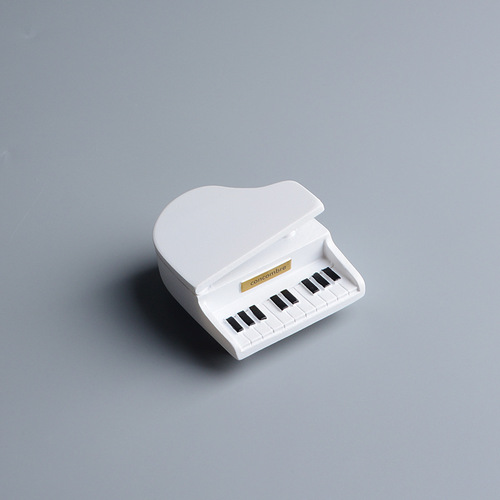 zakka Japanese groceries cat playing piano scene ornaments resin crafts desktop decoration doll house furnishings
