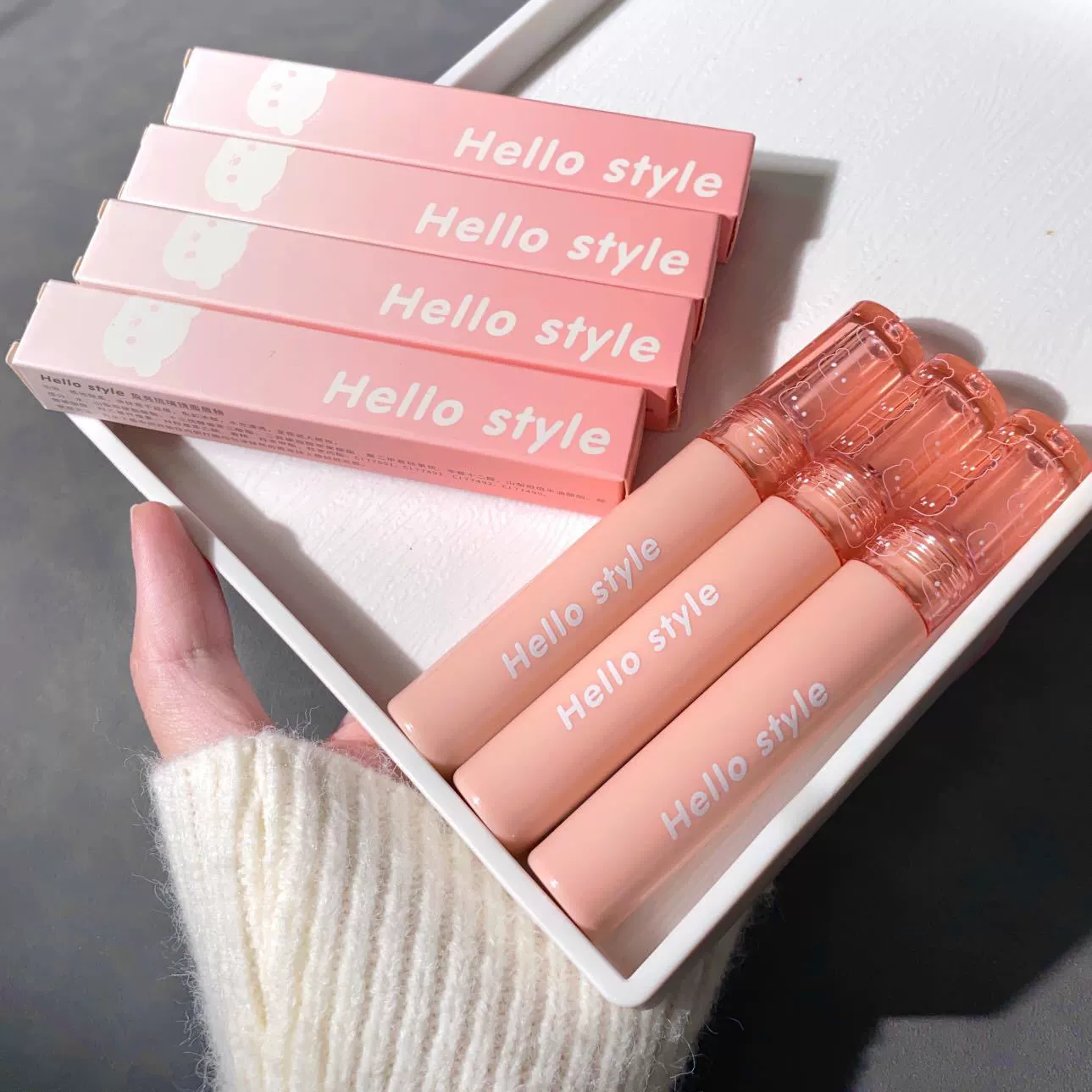 Прозрачный блеск для губ HelloStyle с эффектом зеркала, с маленькими медвежатами, интенсивное увлажнение
