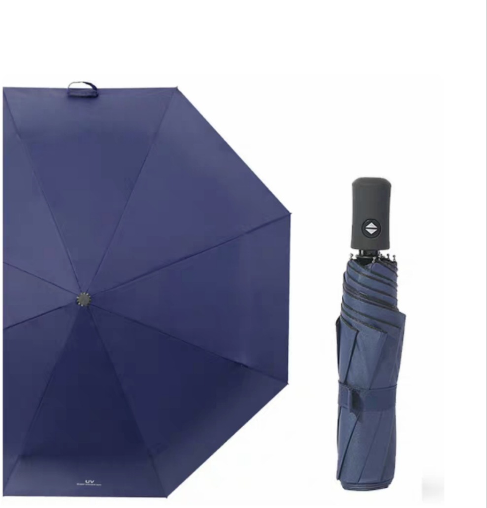 Paraguas grande totalmente automático para hombre, reforzado, doble uso para sol y lluvia, protección solar, paraguas plegable, venta al por mayor personalizada