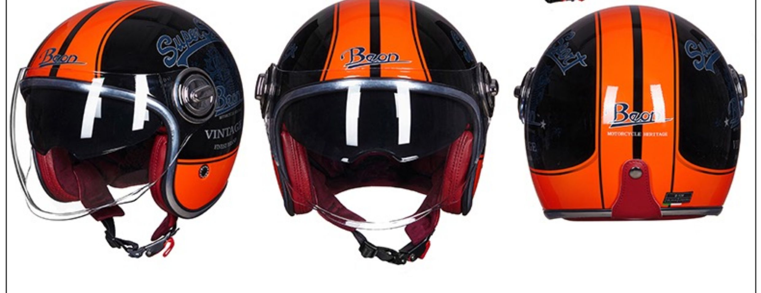 Motorcycle Helmet Harley Double Lens Electric Bike Retro Half Helmet