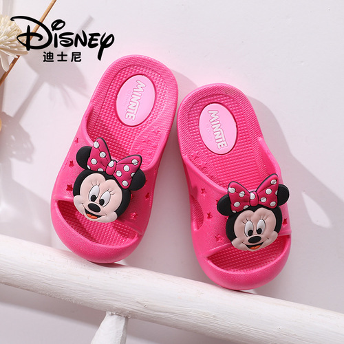 Disney Mickey and Minnie Spring and Summer New Baby Croc Shoes Anti-Slip Home Indoor Bathroom Outdoor Wear Beach Swimming