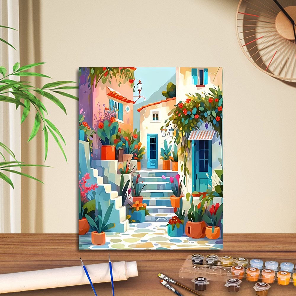 Transfronterizo jitdiy agente de pintura al óleo digital fabricantes al por mayor puestos de pintura al óleo artesanal pintura decorativa Amazon relleno de color