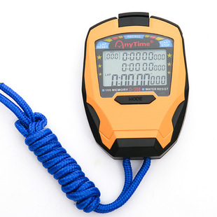Factory Direct Sales Digital Stopwatch 308 Multi-Function Waterproof Referee Track and Field Sports Stopwatch Three Rows of 100 Lane Stopwatch