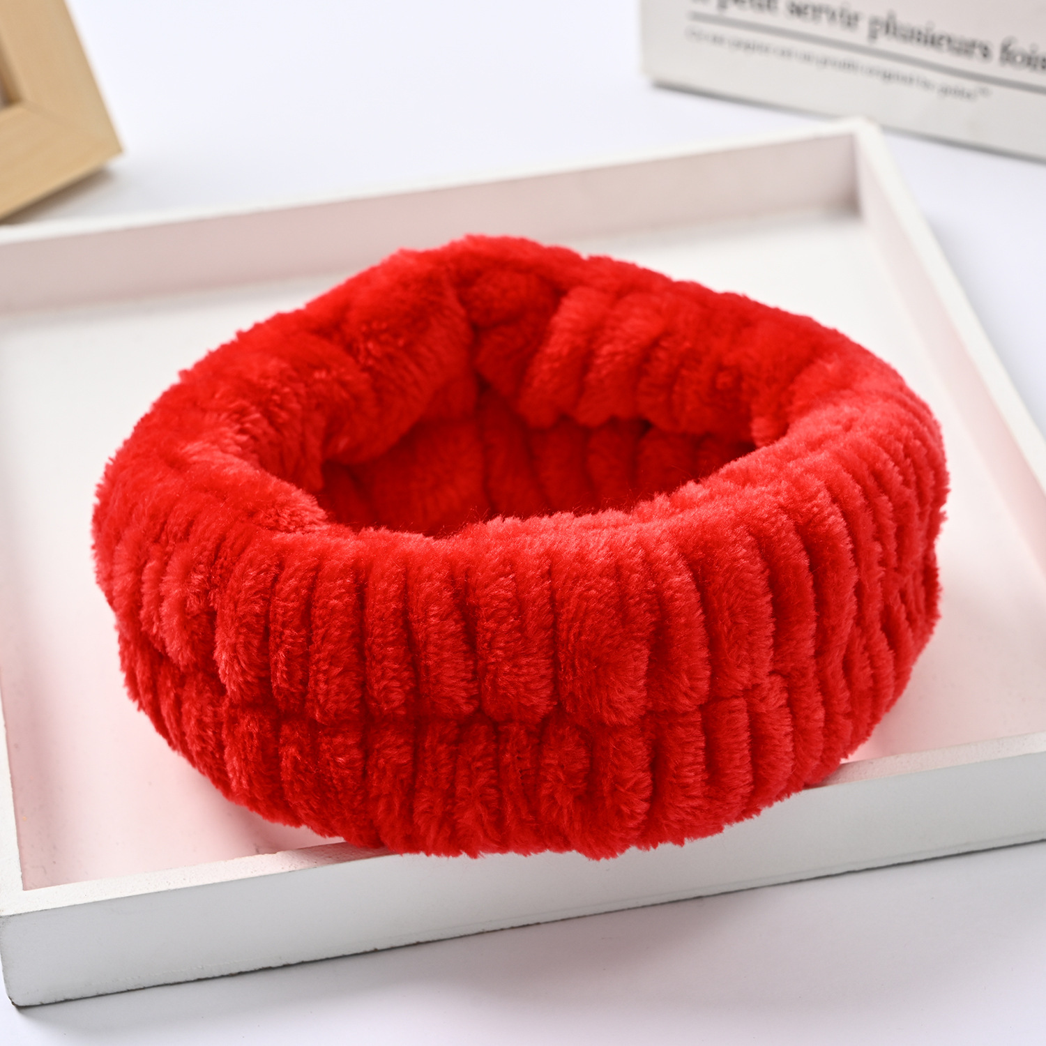 Arco banda de pelo al por mayor de las niñas de color sólido todo partido de maquillaje absorbente de sudor-limpieza lavado de cara correa de muñeca de franela banda de pelo