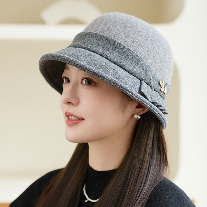 中老年人帽子女秋冬季渔夫帽妈妈帽保暖英伦盆帽复古时尚百搭礼帽|undefined