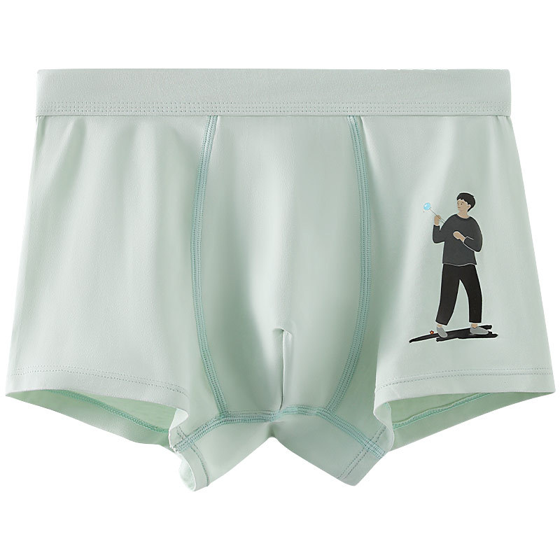 Ropa interior de los hombres puro algodón antibacteriano entrepierna verano Delgado hombres Boxer shorts cabeza más tamaño deportes juventud ropa interior