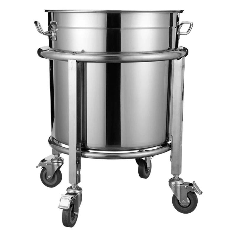 Из Нержавеющей Стали Суп Баррель Автомобиль Круглый Оборот Автомобиля Сохранение Тепла Баррель Стойка Базовая Масло Баррель Стойка Суп Горшок Стойки Колесная Тележка