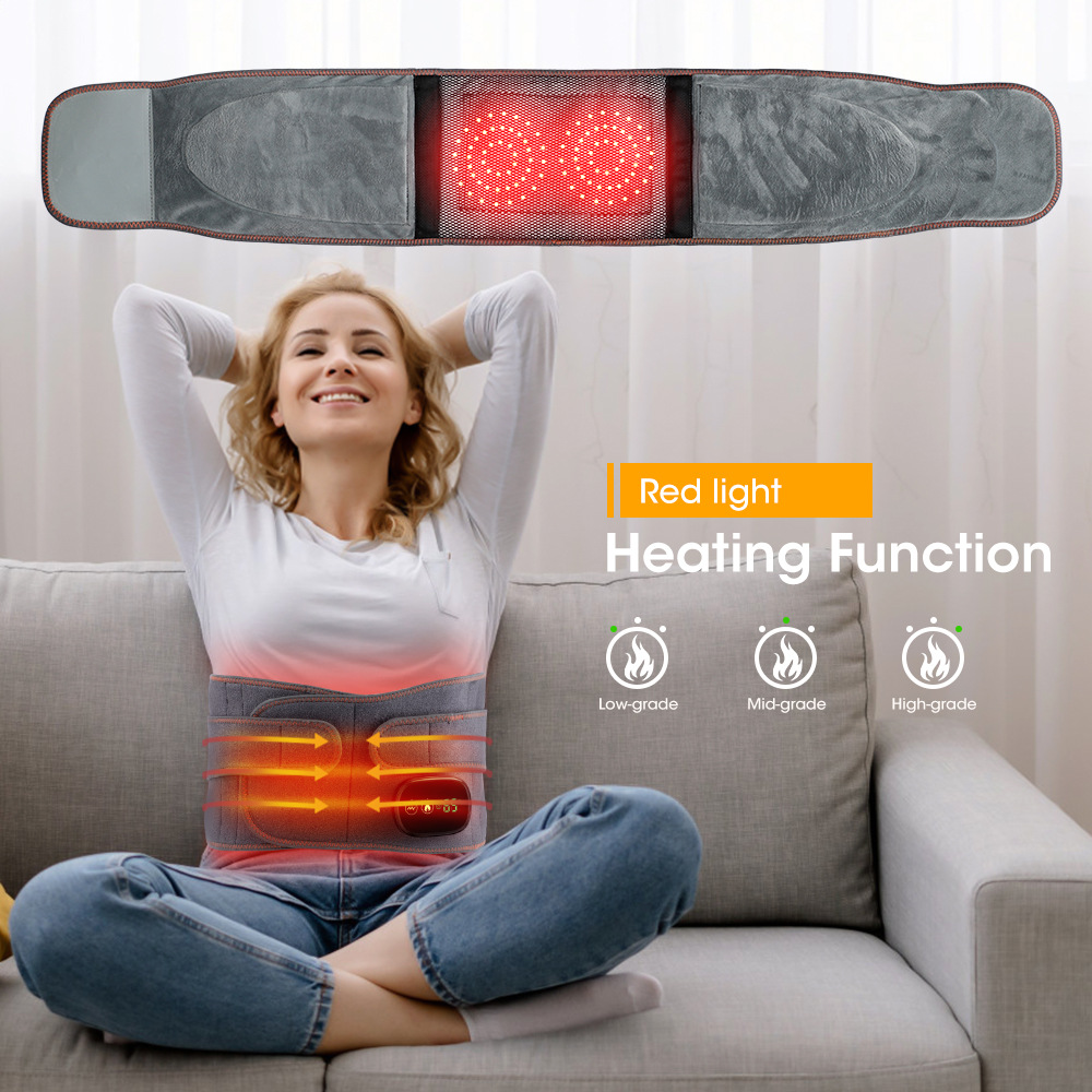 Masaje inteligente de calentamiento de luz roja cinturón lumbar tractor de columna lumbar compresión caliente fisioterapia enfermería de ancianos calefacción eléctrica personalizada calefacción eléctrica image 4