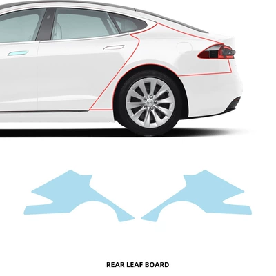 Car paint protective film – 16-20Model S Special Car Machine - a-pair-of-tpu-membranes-for-rear-leaf-panels-imported-tpu-film-special-car-cutting