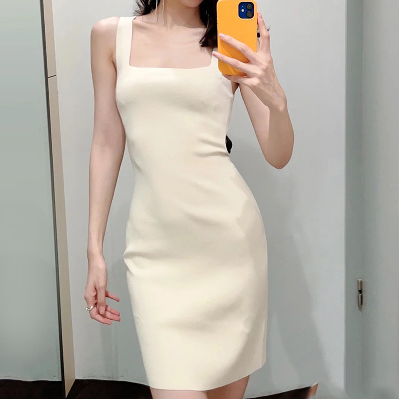 Free Shipping, Replacement Slimming Look High-End Cos Style Women's French Elegant Suspender Dress Summer Slim Vest Skirt Free Shipping, Replacement Slimming Look High-End Cos Style Women's French Elegant Suspender Dress Summer Slim Vest Skirt