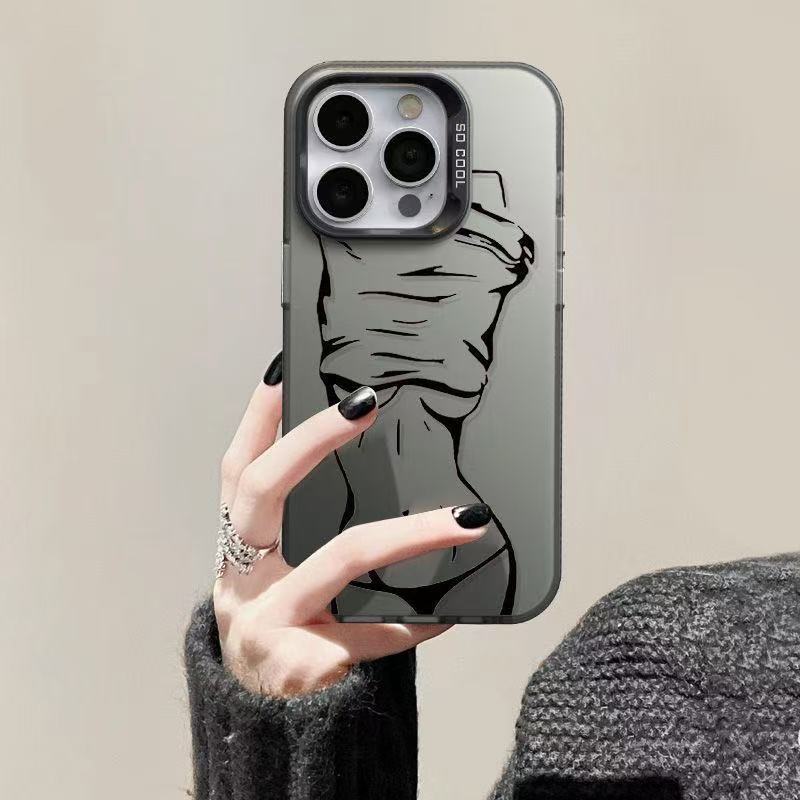 Nuevas líneas europeas y americanas para iPhone 16 funda para teléfono móvil Apple 15promax/14/13pro/12/11 hembra x