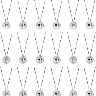 Disco Reflective Mirror Ball Necklace Jewelry 2025 Cross-Border American 70S Disco Party Decoration Supplies