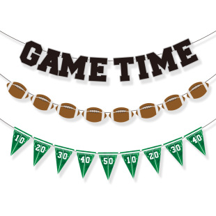 Cross Border Rugby Decoration Flag Triangle Super Bowl Fans Sports Theme Party Atmosphere Layout Banner