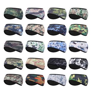 Autumn and winter cold-proof warm fleece ear protection headband for men and women outdoor sports cycling skiing windproof skiing camouflage hair band