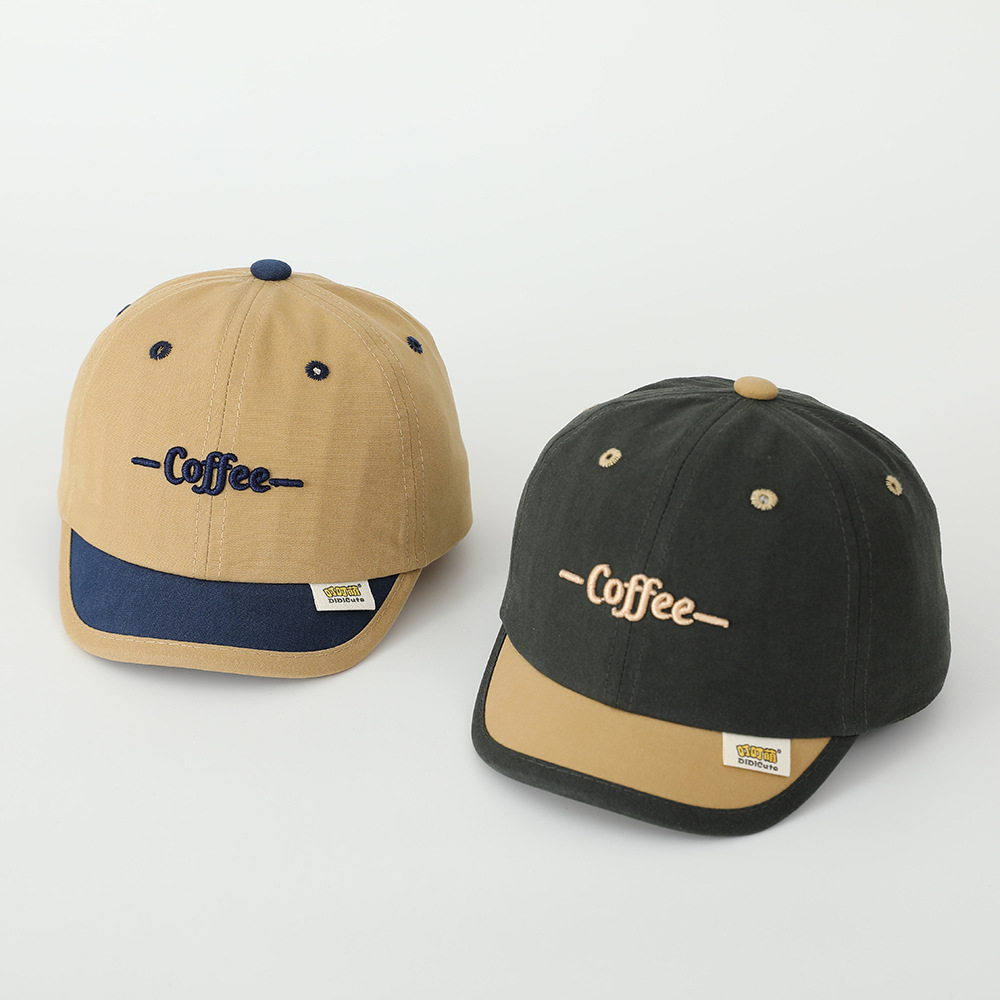 Primavera nuevo sombrero de niños bordado letras sombrero de béisbol sombrero de borde corto sombrero de boca de pato sombrero de bebé para hombres y mujeres sombrero de sombrero