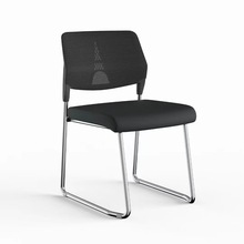 工廠直銷可堆疊網背會議椅弓形辦公椅無扶手靠背椅會議室辦公室椅