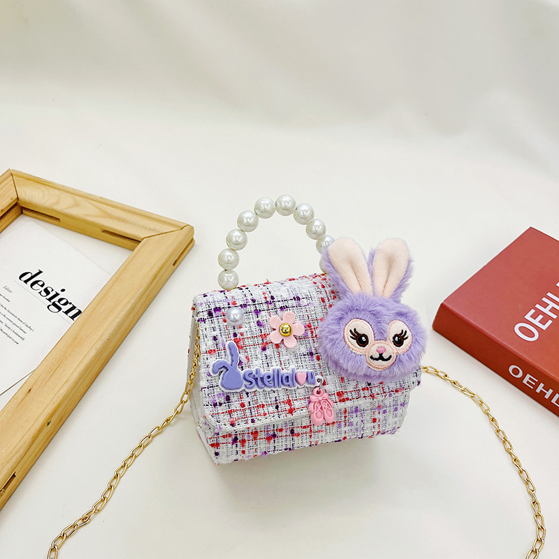 2021 nuevo Otoño e Invierno bolsa de conejo niños dibujos animados princesa chica bolsa de mensajero moda bebé cambio bolsa de accesorios